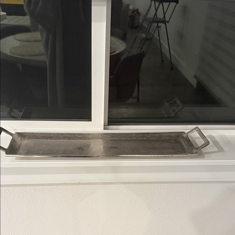 Pottery Barn Silver Rectangular Tray